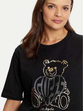 GUESS T-SHIRT TEDDY BEAR HAT DONNA V5BI09I3Z14 JBLK