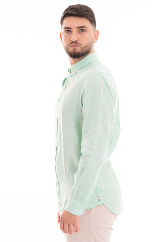 TOMMY HILFIGER M CAMICIA PIGMENT DYED SOLID REGULAR FIT MW34602 LXZ