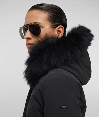 REFRIGIWEAR GIUBBOTTO CROP  LADY TECH FUR CAPPUCCIO CON PELLICCIA DONNA W99208 8XT379 G06000