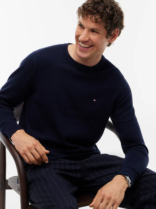 TOMMY HILFIGER PIMA ORG MAGLIONE GIROCOLLO MW28046 DW5