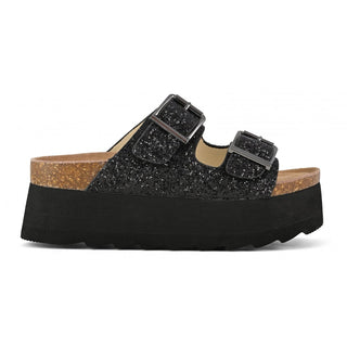 COLORS OF CALIFORNIA SANDALI APERTI PLATFORM IN GLITTER BES22 NBLA