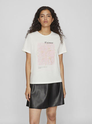 VILA T-SHIRT LAYA DONNA 14103221 SNW