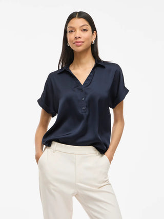 VILA VIENNA RAVENNA T-SHIRT DONNA 14107405 NVB