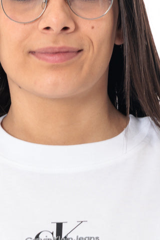 CALVIN KLEIN JEANS T-SHIRT MONOLOGO PICCOLO CK DONNA J223113 YAA