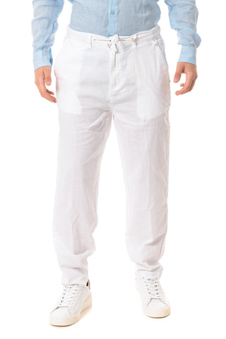 IMPURE MILES CHINO PANTALONE IN MISTO LINO CONFORT UOMO MILES MLNC24
