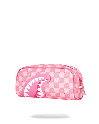 SPRAYGROUND PINK NEW CHECK FACES POUCH ASTUCCIO B9323