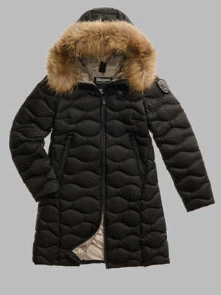 BLAUER PIUMINO LUNGO KRISTIN CON CAPPUCCIO DONNA BLDK03527 006047 999EI