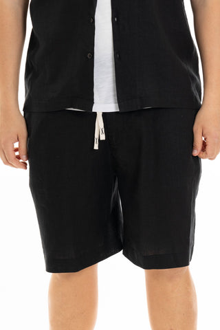 FIFTIETH PANTALACCIO CORTO IN LINO 201 NER