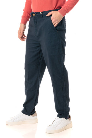 IMPURE MILES CHINO PANTALONE IN MISTO LINO CONFORT UOMO MILES MLNC01