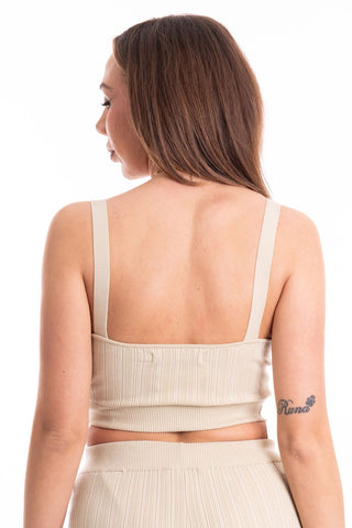 CALVIN KLEIN JEANS BRALETTE WOVEN LABEL SWEATER WOMEN J223152 LFU