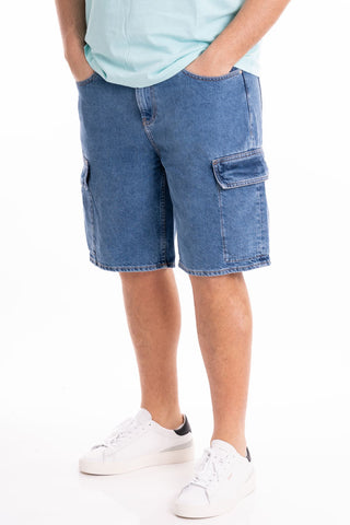 CALVIN KLEIN JEANS BERMUDA DI JEANS LOOSE CARGO J324877 1A4