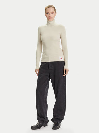 CALVIN KLEIN JEANS MAGLIONE COLLO ALTO  C/LOGO CK LV047D350G PD7