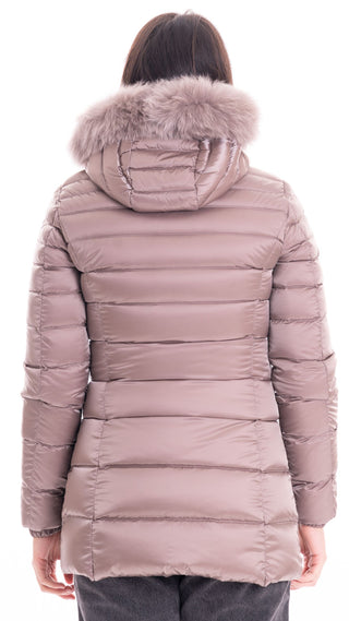 REFRIGIWEAR GIUBBOTTO LUNGO MEAD FUR CAPPUCCIO CON PELLICCIA DONNA W98118 RA0035 A00160