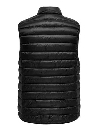 ONLY&amp;SONS GAVIN ZIP-UP SLEEVELESS MEN (col:black) 22030621 BLK
