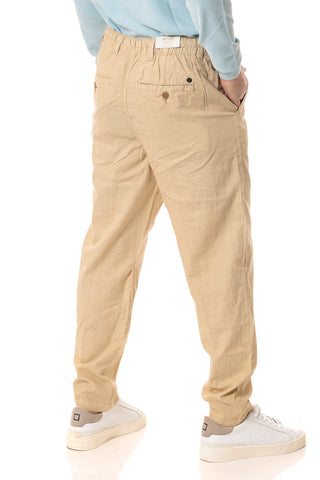 IMPURE MILES CHINO PANTALONE IN MISTO LINO CONFORT UOMO MILES MLNC68