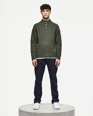 WEEKEND OFFENDER MAGLIONE IN LANA CASTILLOS  CON BOTTONI E PATCH SU MANICA KW3A14 CASTILLOS BLKF