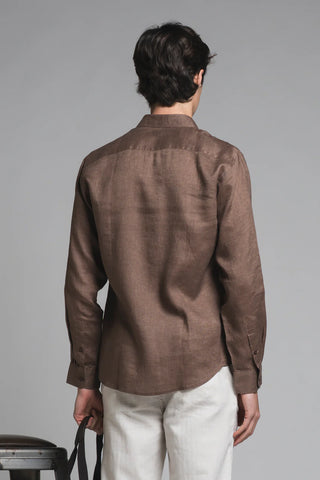 IMPURE CAMICIA CON COLLO FRANCESE UOMO 100% LINO RILEY LIN157