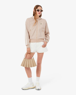 LACOSTE FELPA CON CAPPUCCIO IN JACQUARD CON MONOGRAMMA SF7606 8GI