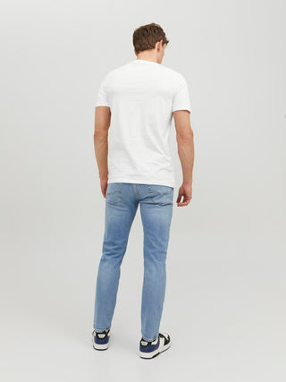 JACK&JONES T-SHIRT BASIC IN COTONE ORGANICO 12156101 WHT