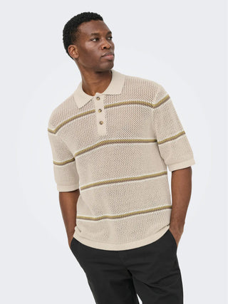 ONLY&SONS SEJR POLO IN MAGLIA RIGATA 22037085 SVL
