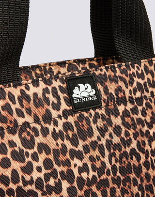 SUNDEK SMALL TOTE BAG LEOPARDATA CON CERNIERA AM058ABPS38L A728L