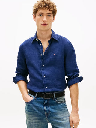 TOMMY HILFIGER CAMICIA UOMO TESSUTO LINO MW41530 DCC