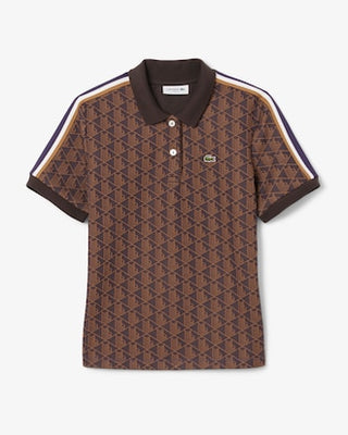 LACOSTE POLO LACOSTE SLIM FIT IN JACQUARD CON MONOGRAMMA DF3364 9I4