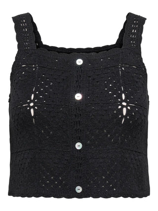 ONLY TOP SMANICATO IN CROCHET 15346695 BLK