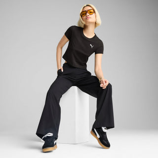 PUMA WARDROBE ESS T-SHIRT CROP CON LOGO DONNA 629745 01