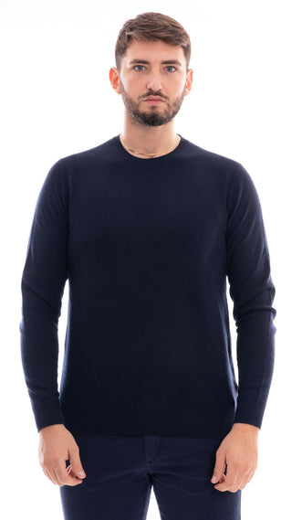 MARKUP CREW NECK CASHMERE SWEATER MEN MK790116 BLUE