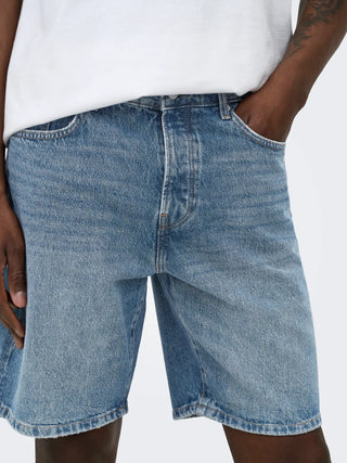 ONLY&SONS EDGE  BERMUDA JEANS UOMO 22033227 MBD