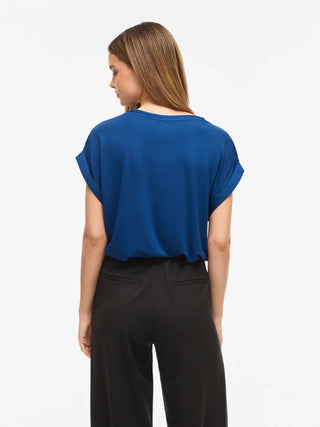 VILA ELLETTE T-SHIRT SATINATA DONNA 14059563 NVP