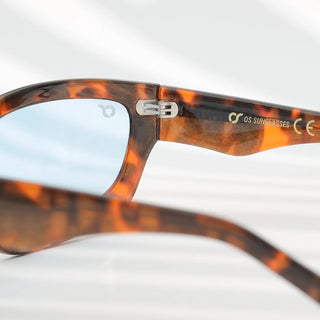 OS SUNGLASSES TORTOISESHELL SUNGLASSES BLUE LENS OS2053-C04