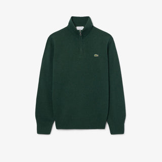 LACOSTE MAGLIONE LACOSTE A COLLO ALTO IN LANA CARDATA CON ZIP AH3052 YZP