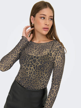 JACQUELINE DE YONG ELSA T-SHIRT IN RETE DONNA 15356004 CBL