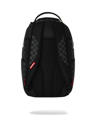 SPRAYGROUND BLACK AND WHITE DRIP CHECK SHARK ZAINO B8553
