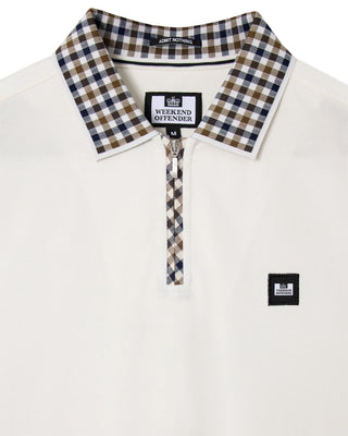 WEEKEND OFFENDER POLO TIPASA CON COLLETTO CHECK WEEKEND OFFENDER, CHIUSURA ZIP PO1B03 TIPASA GHO