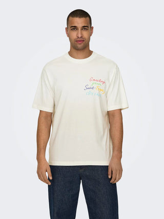 ONLY&amp;SONS MEN'S HANDS LIFE T-SHIRT 22029468 CLD