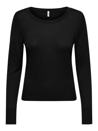 ONLY VIENNA MAGLIONE DONNA IN COTONE 15363102 BLK