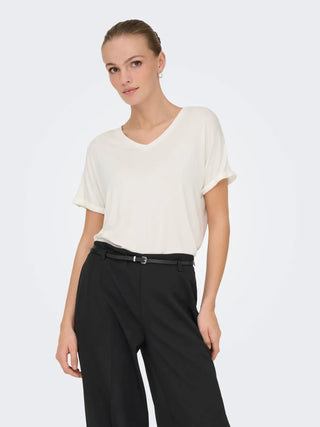 JACQUELINE DE YONG SISSY T-SHIRT SCOLLO A V 15364526 CLD