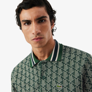 LACOSTE POLO DAL TAGLIO CLASSICO IN JACQUARD CON MONOGRAMMA DH1417 D1R