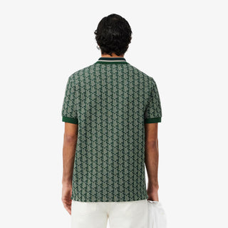 LACOSTE POLO DAL TAGLIO CLASSICO IN JACQUARD CON MONOGRAMMA DH1417 D1R