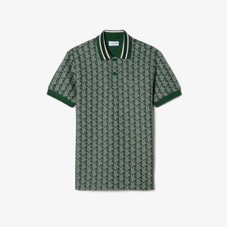 LACOSTE POLO DAL TAGLIO CLASSICO IN JACQUARD CON MONOGRAMMA DH1417 D1R