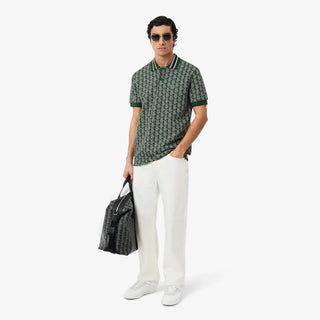 LACOSTE POLO DAL TAGLIO CLASSICO IN JACQUARD CON MONOGRAMMA DH1417 D1R