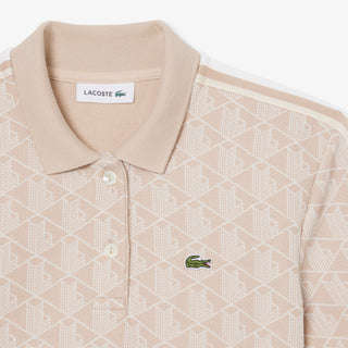 LACOSTE POLO SLIM FIT IN JACQUARD CON MONOGRAMMA DF3364 8GI
