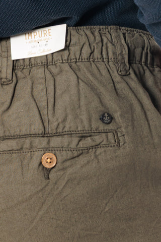 IMPURE MILES CHINO PANTALONE IN MISTO LINO CONFORT UOMO MILES MLN230