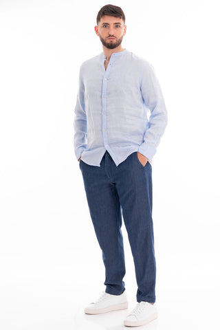MARKUP KOREAN LONG SLEEVE SHIRT 100% LINEN MK13002 CLE