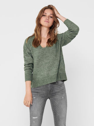 JACQUELINE DE YONG ELEONORA LONG SLEEVE V-NECK SWEATER WOMEN 15207823 KLT