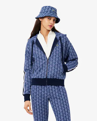 LACOSTE FELPA LACOSTE CON CAPPUCCIO IN JACQUARD CON MONOGRAMMA SF7606 AIT