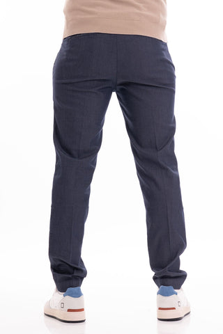 MORO PANTALONE TASCA AMERICA TINTO IN FILO ME2456 BLU